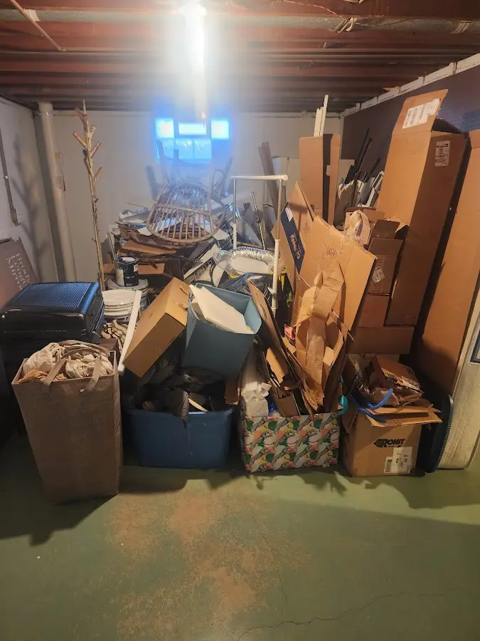 Roll-off dumpster container at job site for 20 Yard Dumpster Rental in Waseca